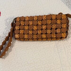 Isabella Fiore Brown Floral Wristlet
